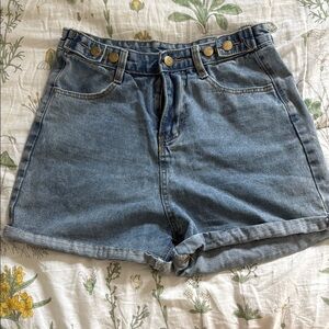 Denim High-Waisted Women's Shorts